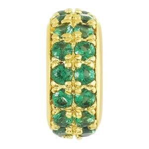 Melinda Maria Icons Small Pave Space Green Gold Charm